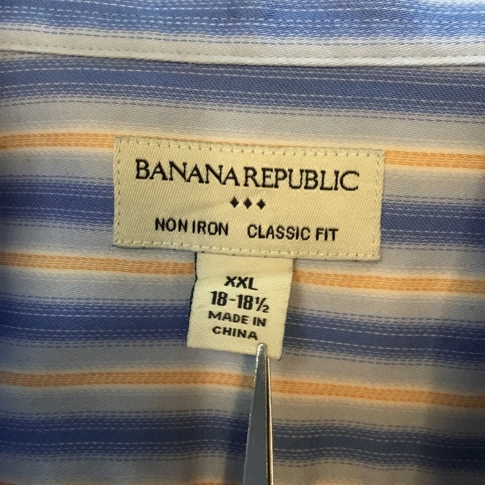 Banana Republic no iron long sleeve dress shirt men’s size XXL